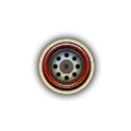 Red and grey wheel
