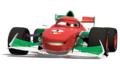 Francesco Bernoulli "The most famous race car in Italy, and a favorite to win the World Grand Prix, making him Lightning McQueen's chief rival."