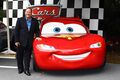 Lasseter with a life-size model of Lightning McQueen