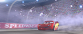Lightning McQueen on the Dinoco 400 crash.