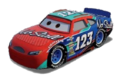 No. 123 - Todd "Shockster" Marcus Born:July 2nd 1974 Hometown:Tuscaloosa,Alabama Hunger Games Wins:14 Career Lasted:1993-2016 Awards:1993 Piston Cup Rookie of the year Reason for Leaving:Retired