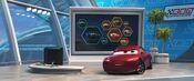 Brian on-screen on a Cars 3 promo image.