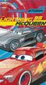 Poster depicting Lightning McQueen racing against Jackson Storm.