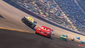 Brian next to McQueen in the Cars 3 Oscaro commercial.