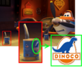 A Dinoco can with the Dinoco logo printed on it in Planes: Fire & Rescue