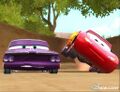 Lightning McQueen tilting next to Ramone.